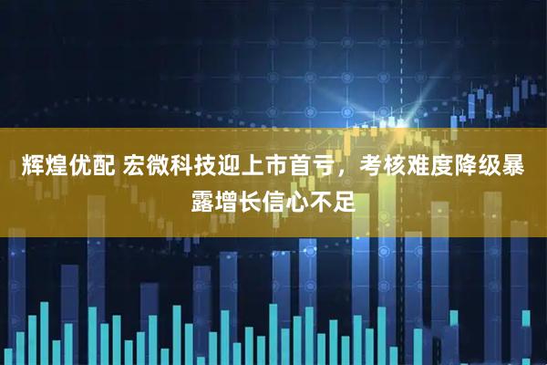 辉煌优配 宏微科技迎上市首亏，考核难度降级暴露增长信心不足