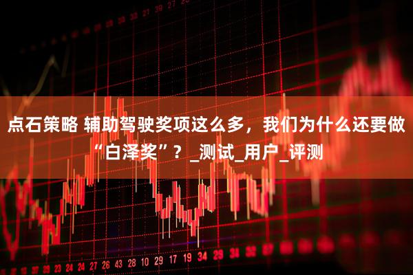 点石策略 辅助驾驶奖项这么多，我们为什么还要做“白泽奖”？_测试_用户_评测
