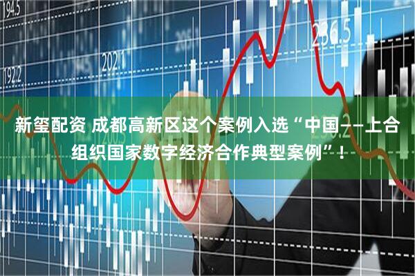新玺配资 成都高新区这个案例入选“中国——上合组织国家数字经济合作典型案例”！